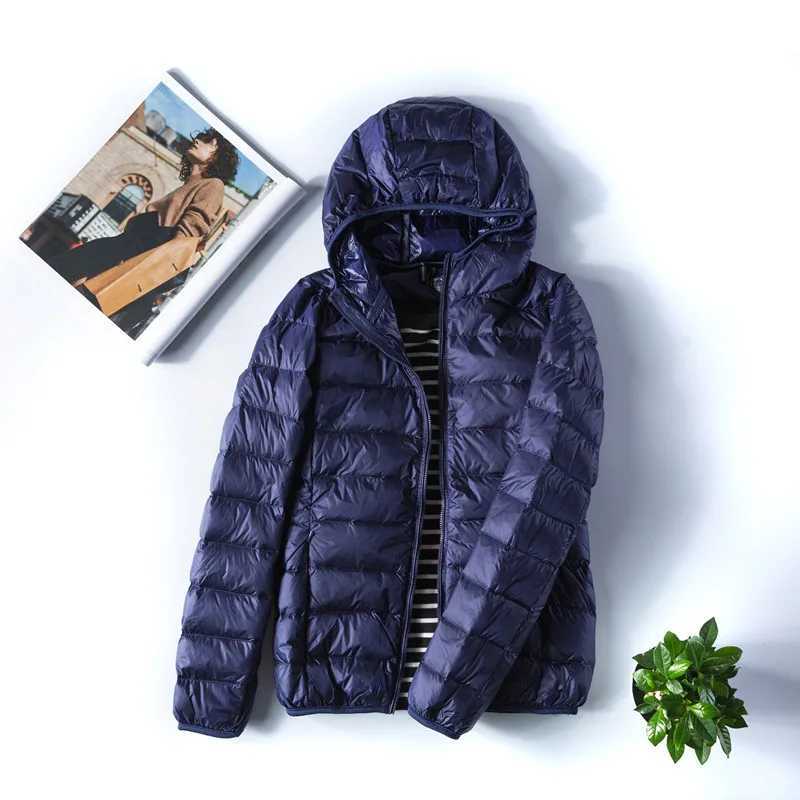 New Women Thin Down Jacket White Duck Ultralight Jackets Autumn and Winter Warm Coats M-5XL Portable Outwear Down Jacket WomenX241019