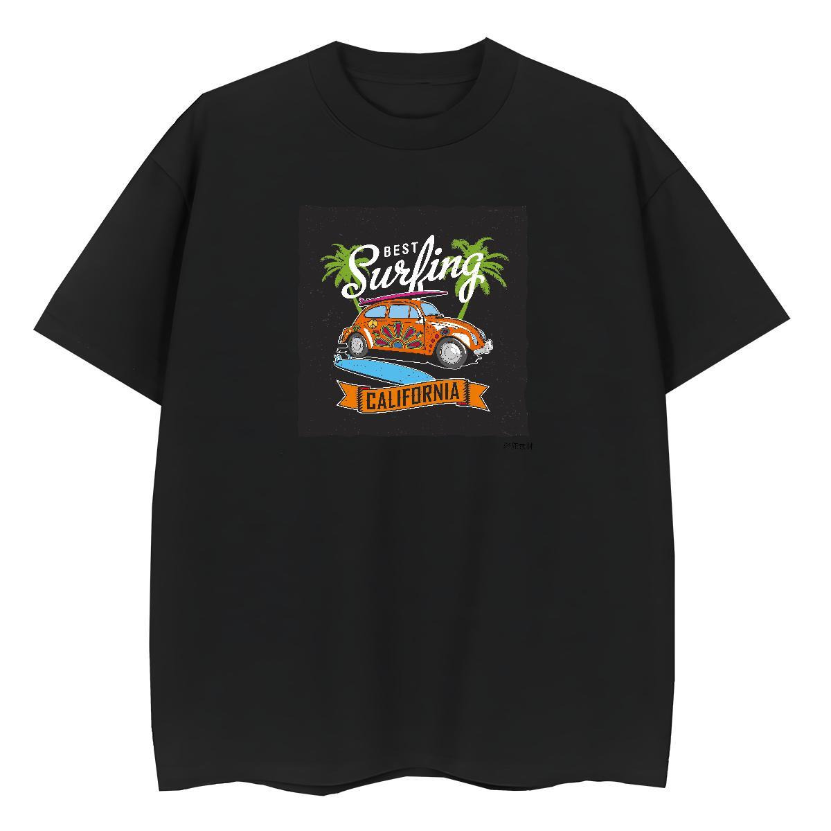 2024 Designer Womens T Shirts 230g Pure Cotton Breathable Crew Neck Beach car Woman Tshirt Loose Plus Size Cartoon Tops Tees