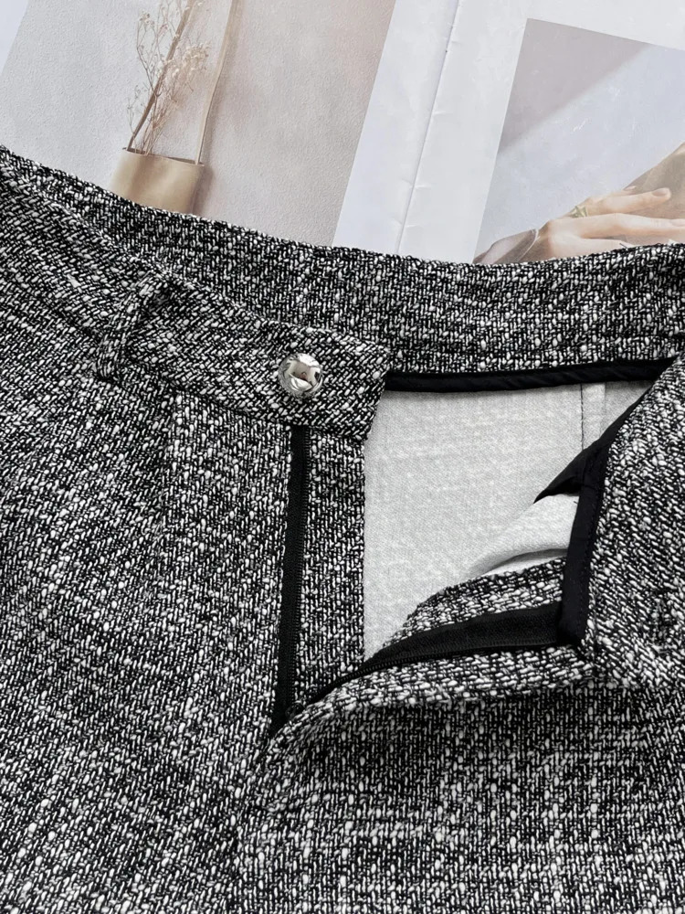 High Quality Tweed Two Piece Set Women Jacket Coat Pant Suits Fashion Casual 2 Sets Outfit Conjunto Femininos 241019