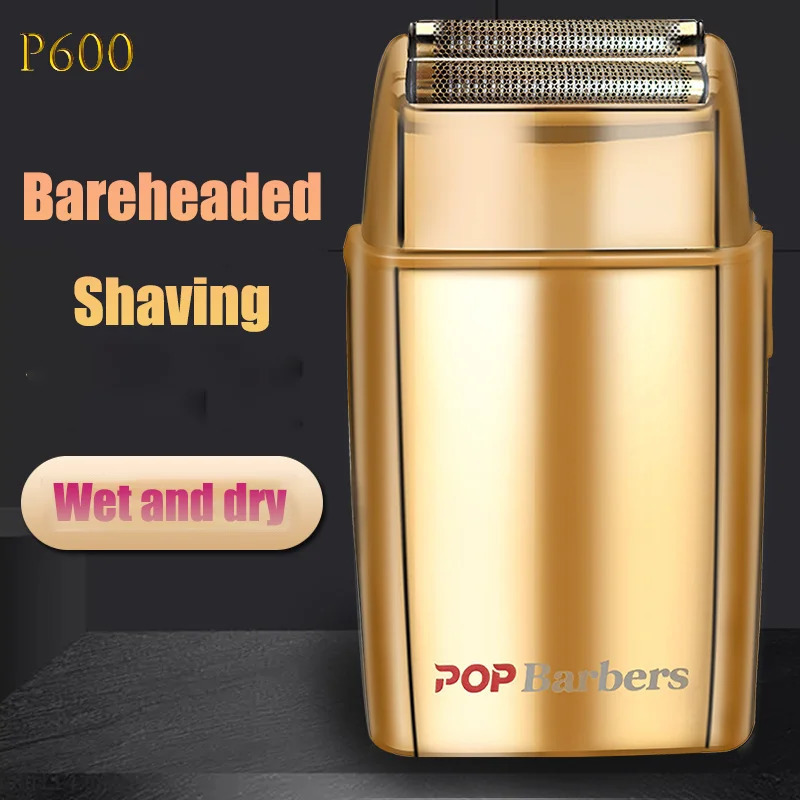 9000RPM Professional Pop Barbers P600 Oil Head Electric Hair Clippers Golden Oil Gradient Push Electric Shaver Hair Trimmer 241009