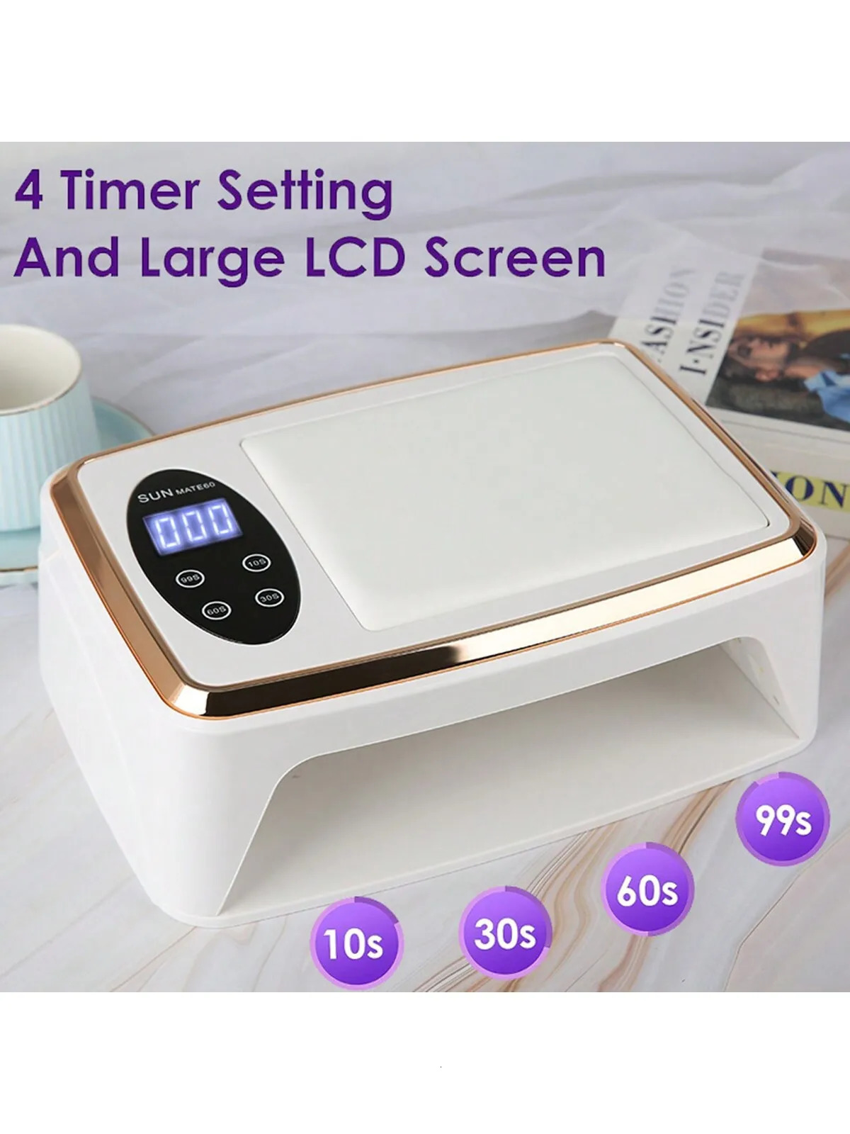 90 LED nail dryer LED nail lamp UV lamp for curing full gel nail polish motion sensing ergonomics foot salon tool space 241018