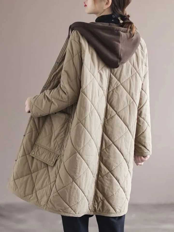 Korean Winter Thick Long Parkas Chaquetas Casual Cotton Padded Singler Breasted Parcas Coats Baggy Ultralight Snow Wear JaquetaX241019