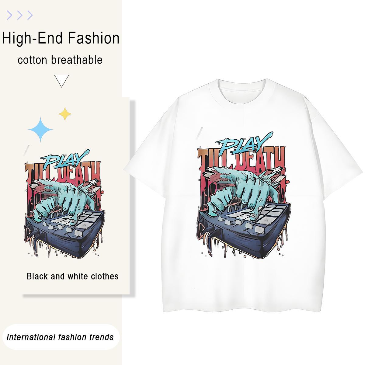 Casual New Woman T Shirts 100% Cotton 230g Short sleeve Soft Home Outdoor hands Womens Tshirts Nice Custom Printing Clothes Shirt