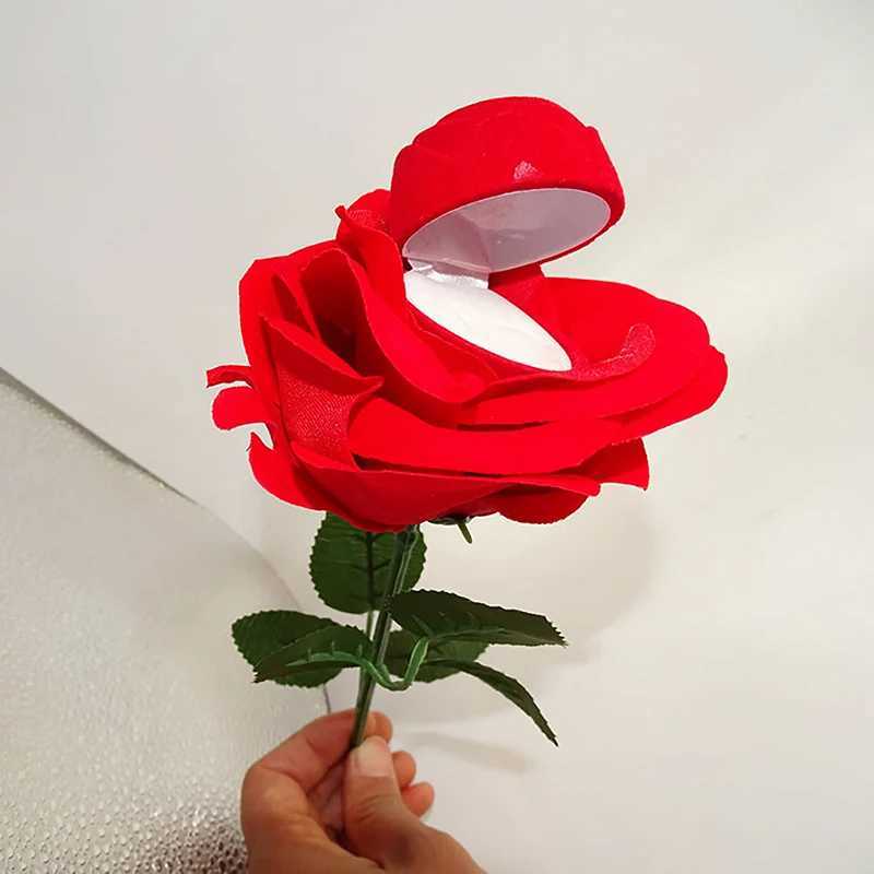 Unique Rose Ring Display Box Recommended Ring Bracket Flower Engagement Ring Box W241019