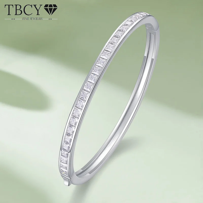 TBCYD 2.16cttw D Colored Bracelet for Women GRA Certified S925 Silver 3 * 3MM Princess Cut Diamond Bracelet Jewelry 241007