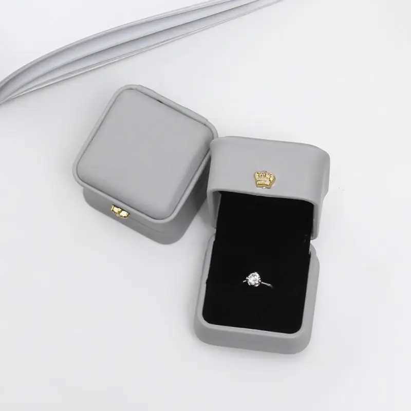Fashion jewelry box vintage multi-color ring earrings pendant velvet ring box wedding engagement bride display packaging gift W241019