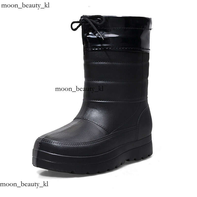 Designer Boot Warm And Flannel Men's And Women's Winter 2024 New Fashion Snow Boots With Plush Insulation, Black Thick EVA Lightweight Water