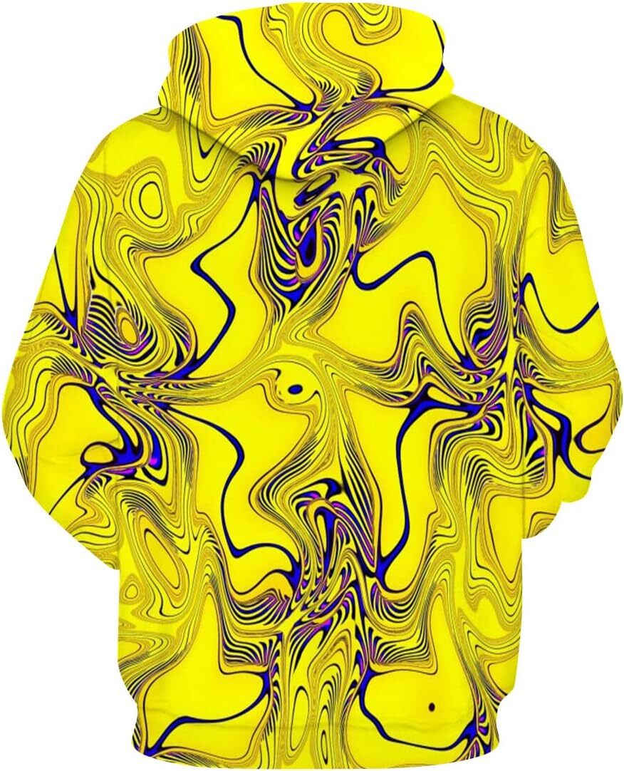 Hoodie for Mens Womens Unisex Trippy Fractal Hoodies 3D Printed Art Fluid Hoodie Sweatshirt Graphic Hoodies sweatshirt Pullover Long Sleeve breathable