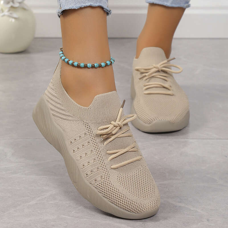 LITTLETON Women Sneakers Knitted Breathable Lightweight Non Woman Tennis New Comfortbale Slip On Casual Shoes atillas Mujer 2025