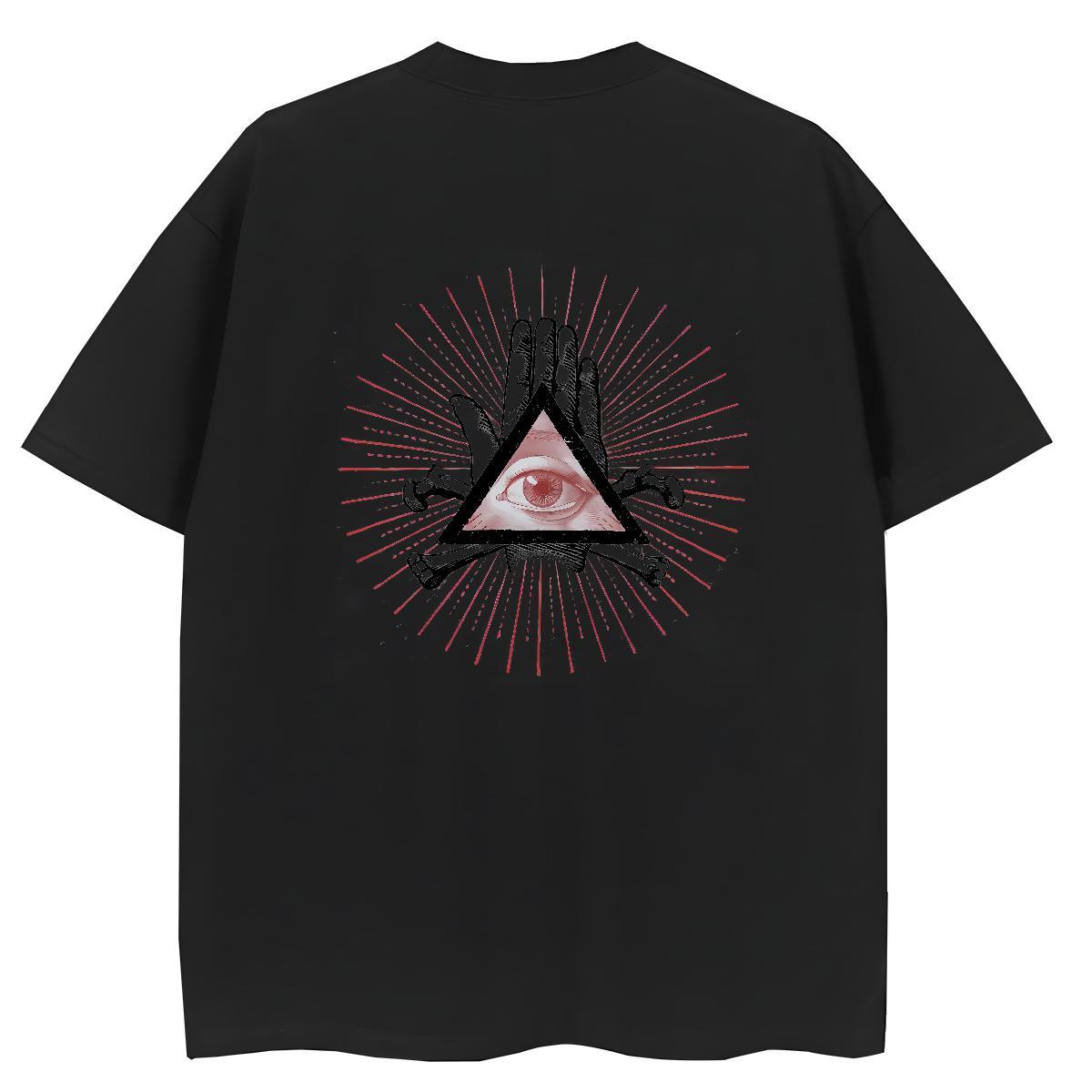2024 Casual Womens T Shirts 230g Pure Cotton Breathable Soft Summer Casual eye of the devil Woman Tshirt Nice Oversized L-4XL Clothings