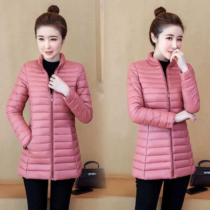 6XL Mother Coat Mid-Long Down Cotton Jacket womens Short Slim Fit Mid-Elderly coat spring Autumn Winter Padded jacket Out WearX241019