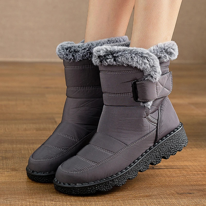 Snow boots womens shoes waterproof womens shoes keep women warm boots plush fashion Botas no print winter boots 241018