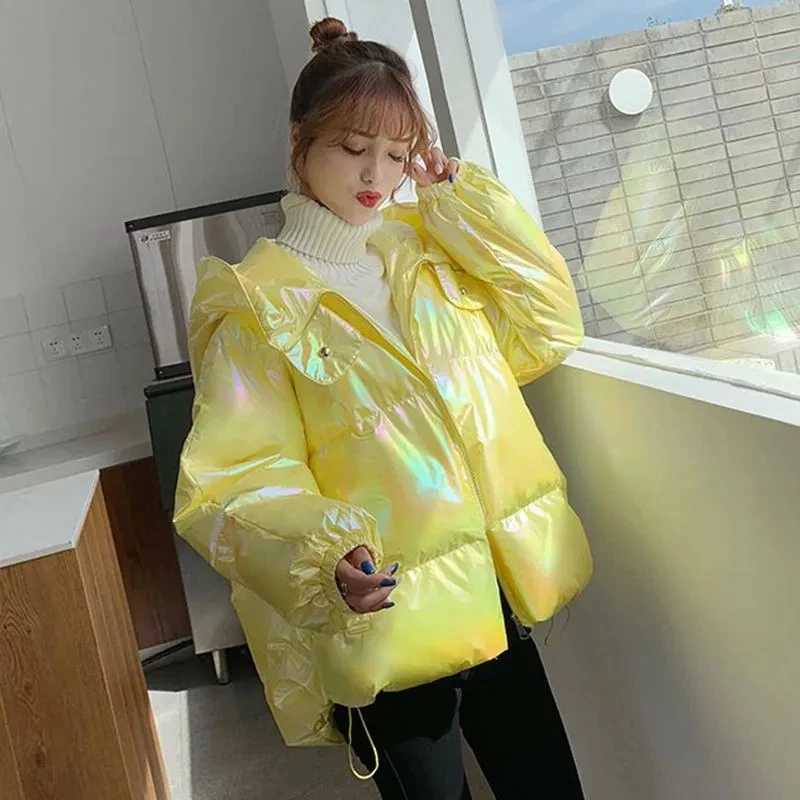Women's Down Parkas Light colored washable cotton padded jacket new Korean version loose winter jacket design niche cotton padded jacket Y241019K