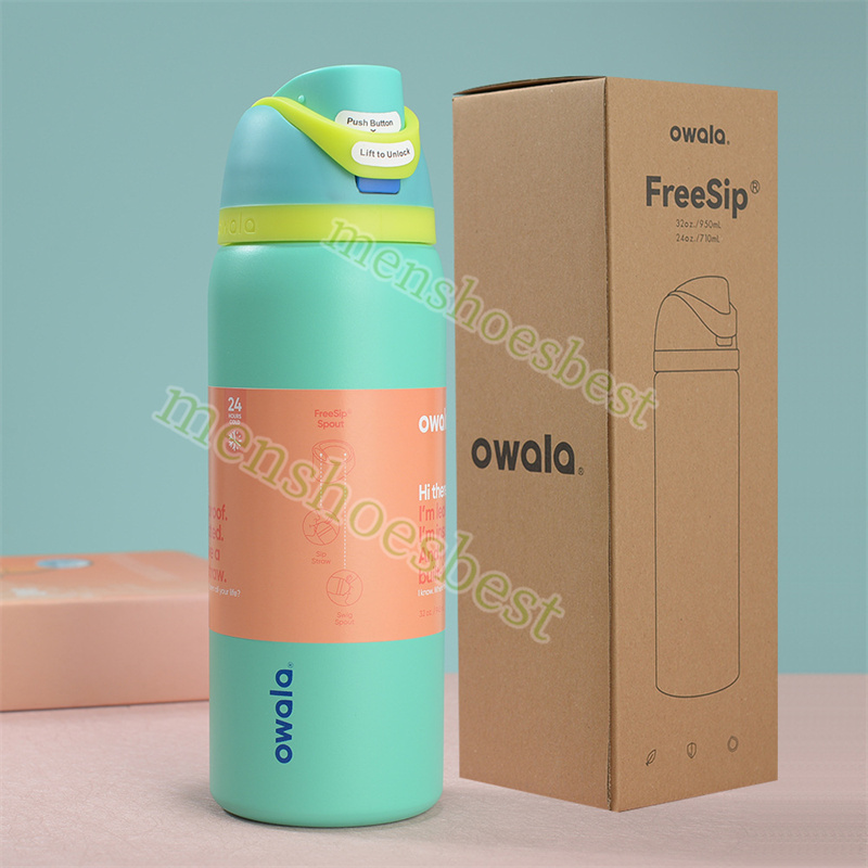 OWALA Fashion Large Capacity Sports Water Bottle Double-Layer Vacuum Cup Outdoor Sports kettle 316 Stainless Steel Handy Cup