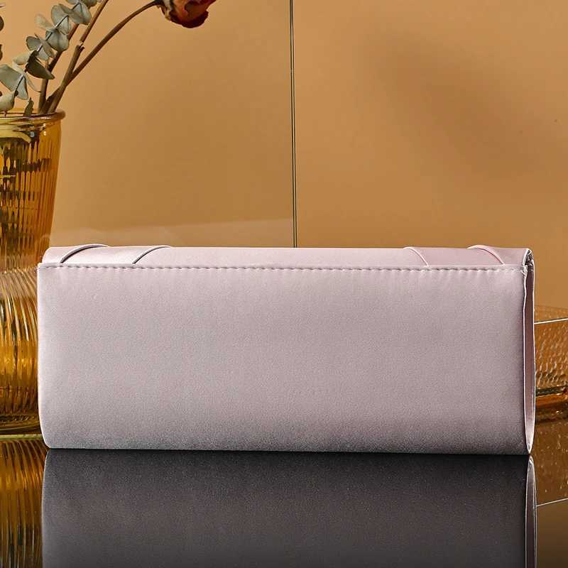 New design envelope satin evening clutch bag trade luxury shoulder bag womens party bag wedding handbag Y241019