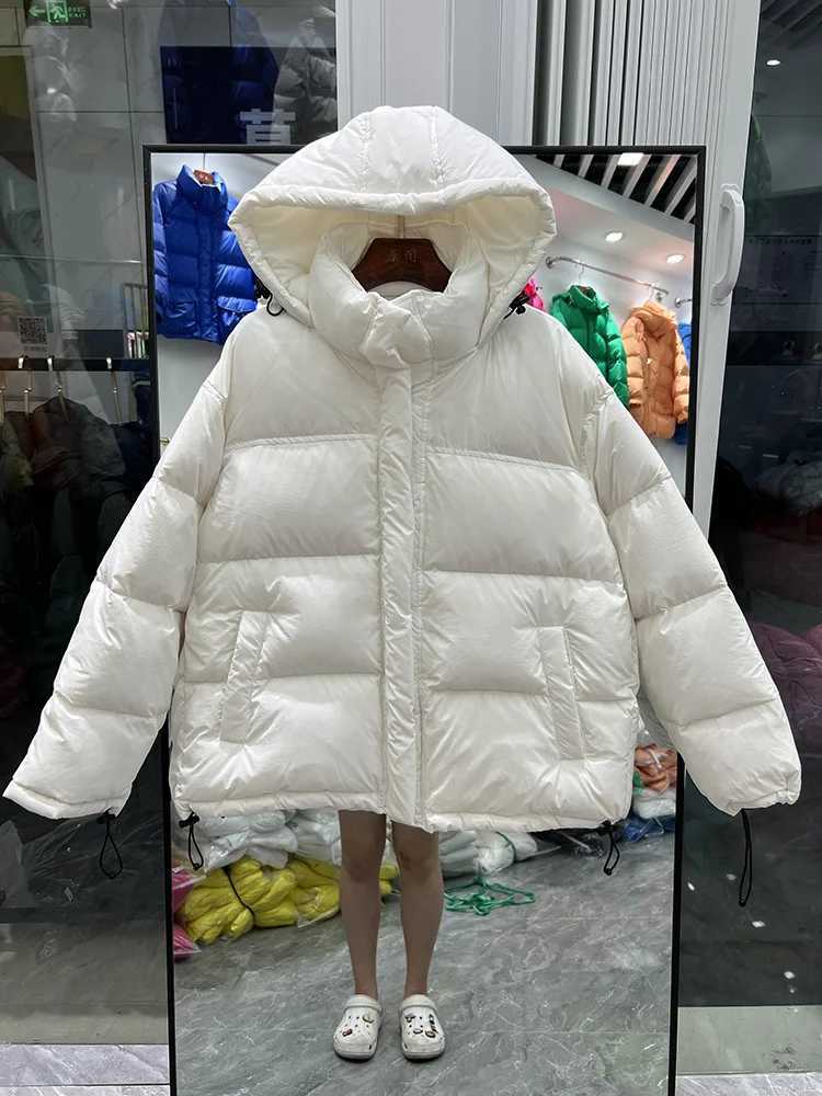 Women's Down Parkas Candy colors Hooded Women Coat Winter 90% White Duck Down Jacket 2023 New Thick Warm Loose Parka Outerwear Y241019CLNE