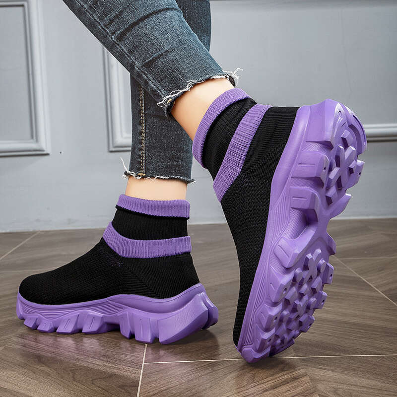 Ultralight Running 45 Size Mens Trainers Fashion Breathable Sock Sneakers Woman High top Sport Sneaker Platform Shoes
