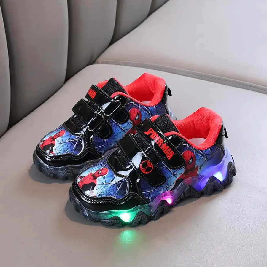 Athletic Outdoor Shiny leather surface boys anti slip sports shoes childrens trend cartoon shoes new H241019