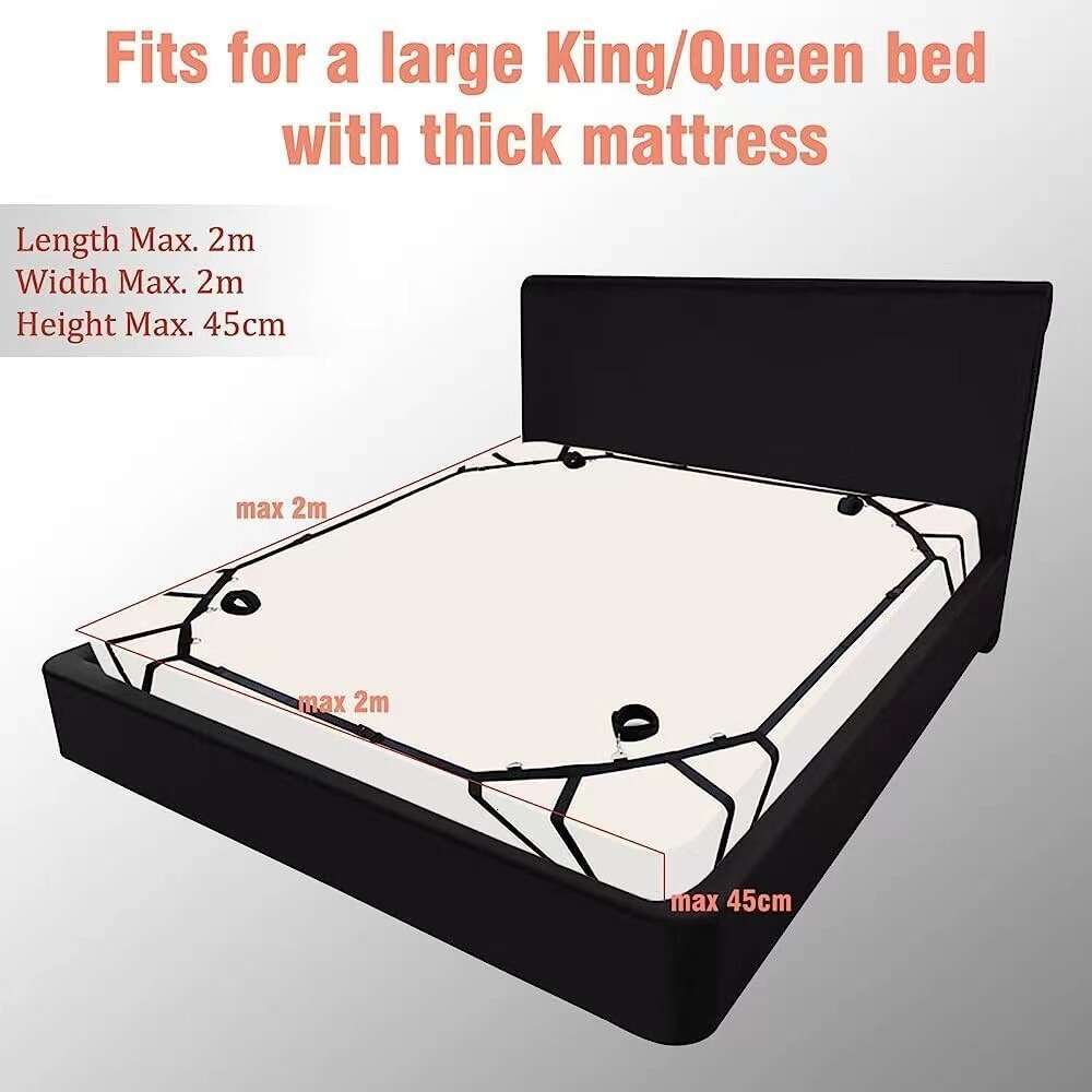 BDSM Bed Bondage Strap Female Couple Flirting SM Sex Supplies Couples Slave Self Bondage SM Sex Products Handcuffs Set Sexy Game