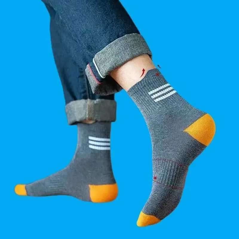 10/20 Pairs Long Socks Sweat-Absorbent Japanese Sports Mens Socks Korean Socks Mens Mid-Tube New Mens Autumn and Winter SocksXJ241019