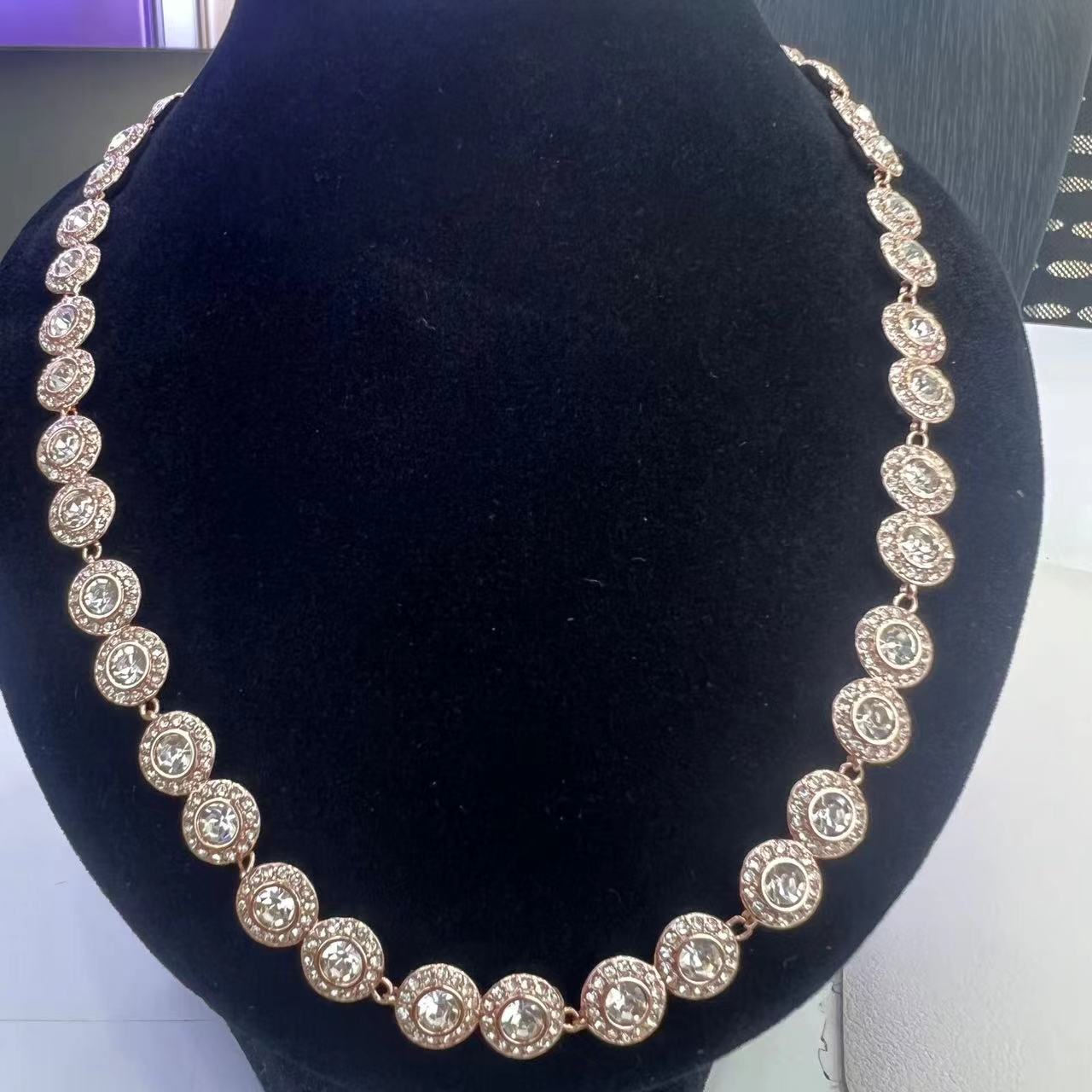 Fashion Designer Necklace Woman Choker Jewelry Designer Moissanite Pendant Luxury Charm Diamond Necklaces Plated Sliver Gold Christmas Gifts