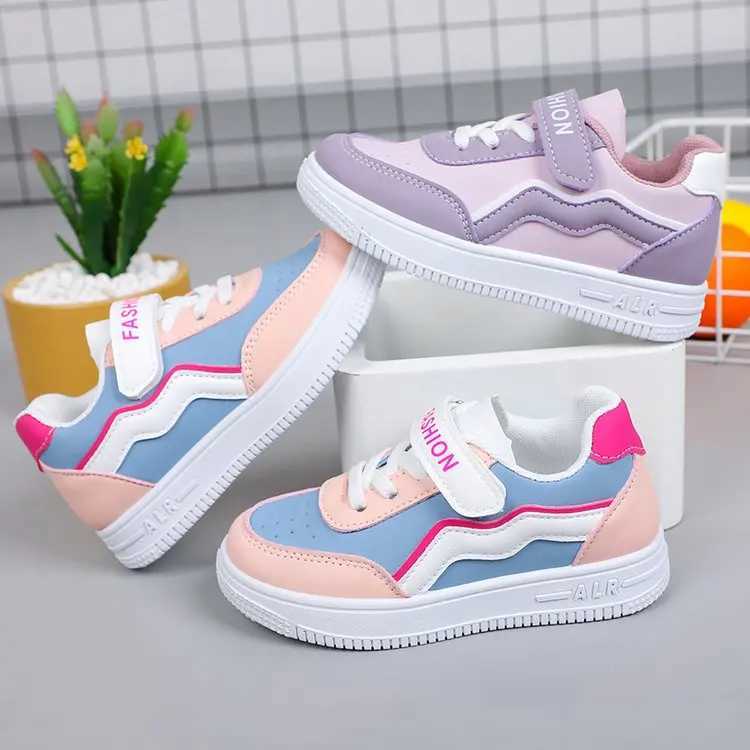 Athletic Outdoor Childrens sports girls low board shoes 2024 autumn new fashion girls large casual shoes H241019