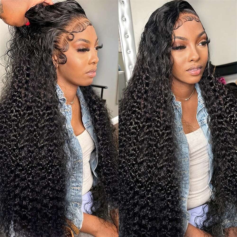 Wave Transparent Water Lace Front Wig Human Hair Deep x Frontal Wigs For Women X Wet And Wavy Closure al s
