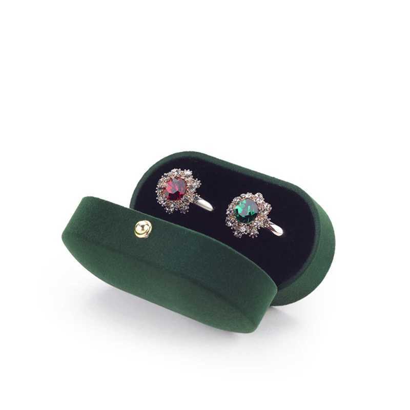 Wedding ring packaging box earring bracket velvet engagement couple ring Valentines Day gift dual ring storage display box W241019