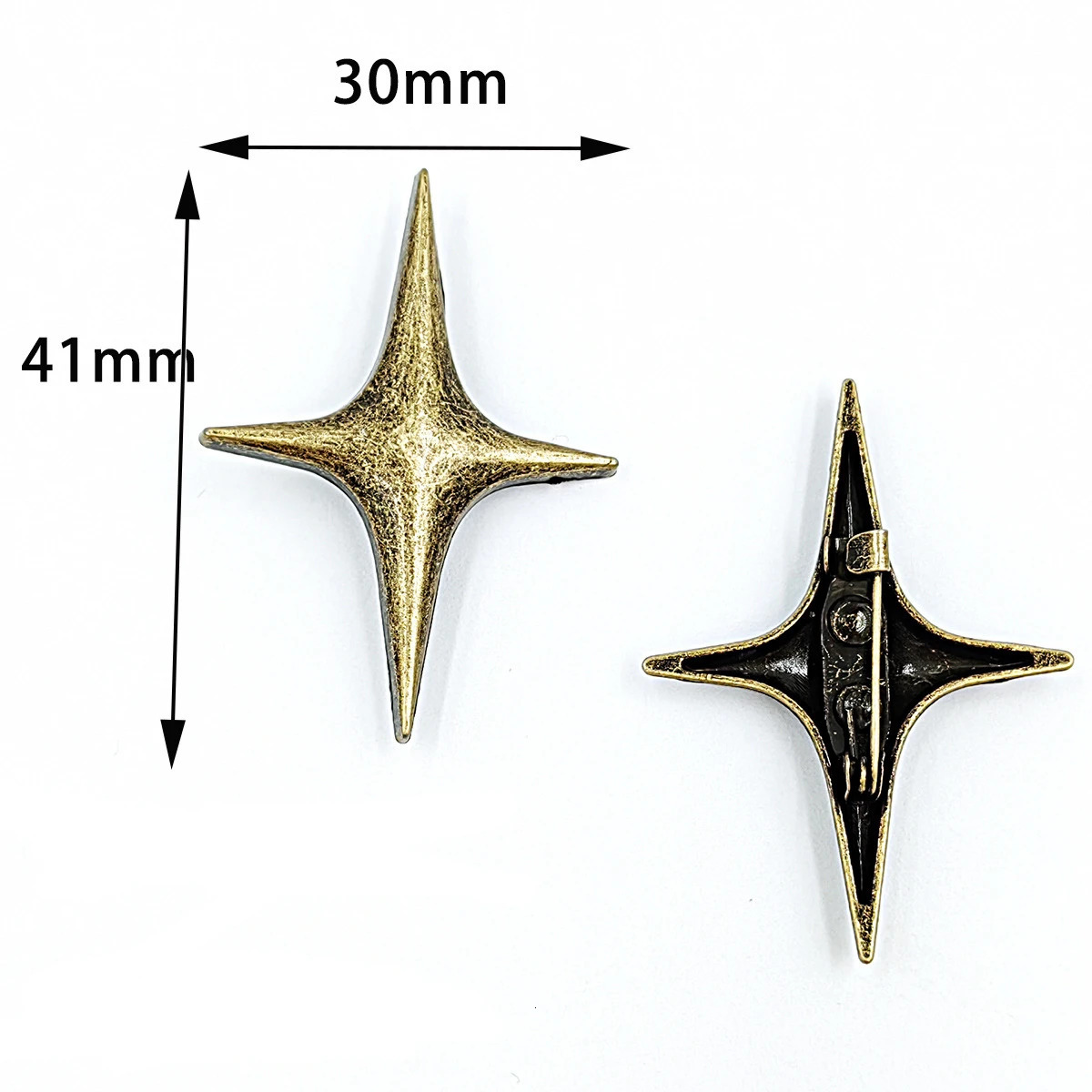 Universal Decorative Copper Four Corners Star Brooch Enamel Personalized Bag Clothing Hat Badge Metal Mens Pin Gift Wholesale 241018
