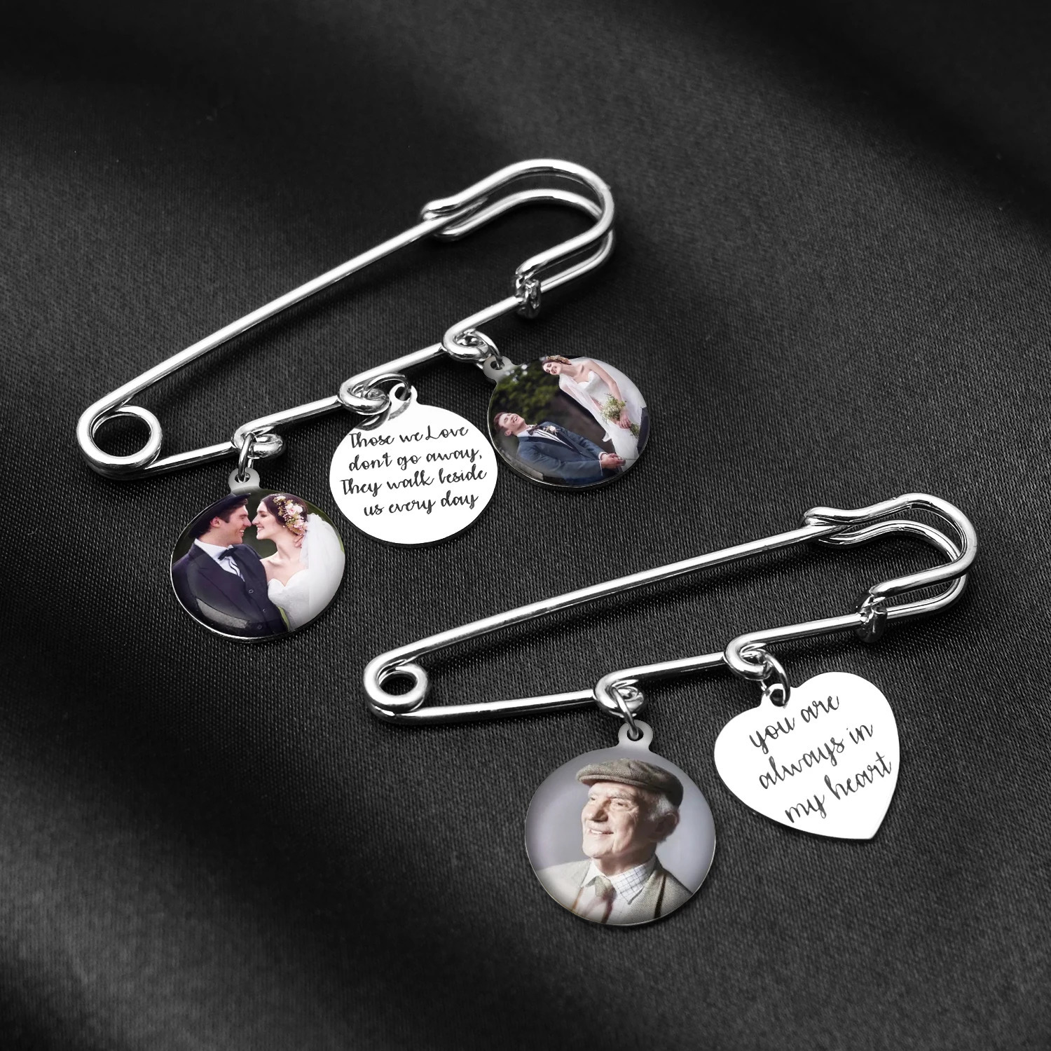Personalized bride po charm customized po chest po tie nail wedding bouquet pin wedding commemorative gift 241018