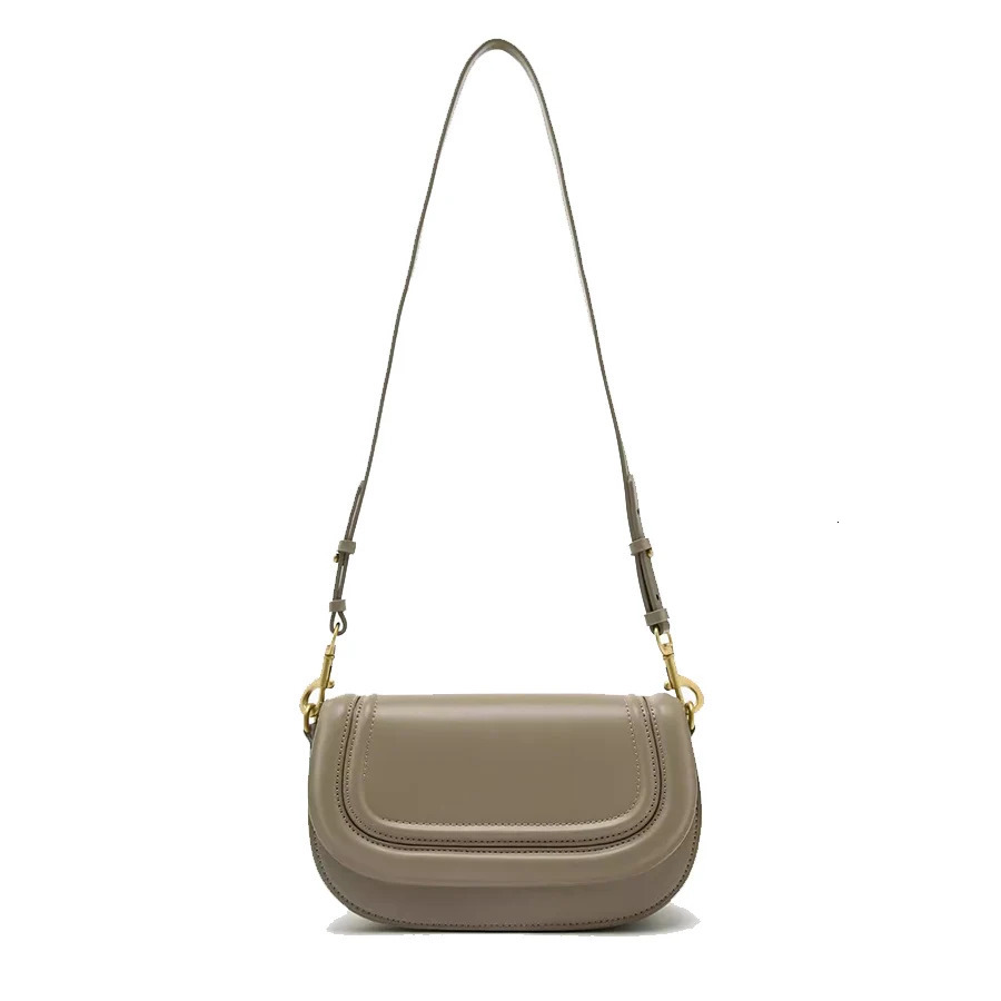 Womens handbag casual homeless bag handbag wide shoulder strap PU half moon crescent bag Communicating saddle shoulder bag 241018