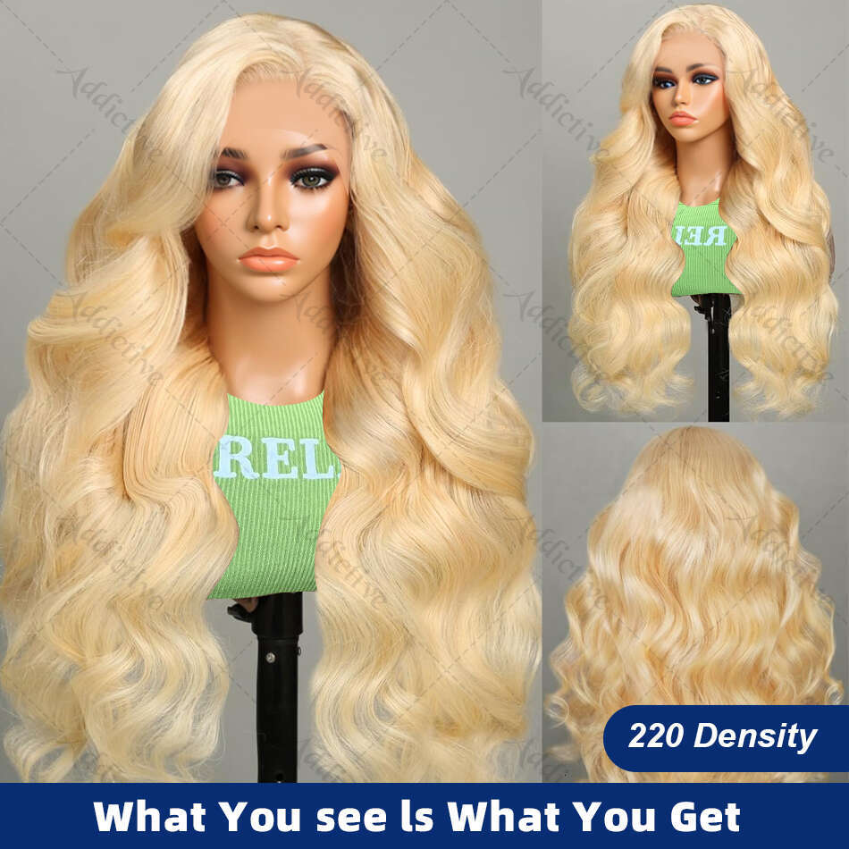 Brazilian 613 Blonde Body Wave 100% Human Hair HD Transparent 13x6 Frontal Wigs 30 38 Inch Lace Front Wig For Women