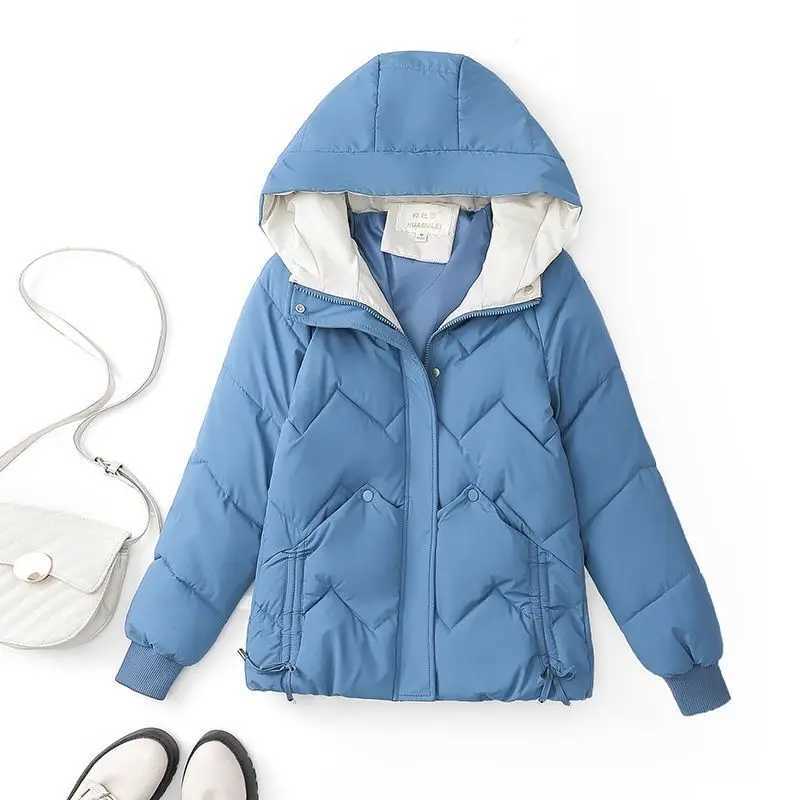 New Fashion Black Bisic Hoodie Coat Women Winter Jacket Female Ladies Casual Beautiful Warm Puffer Jackets Woman OuterwearX241019