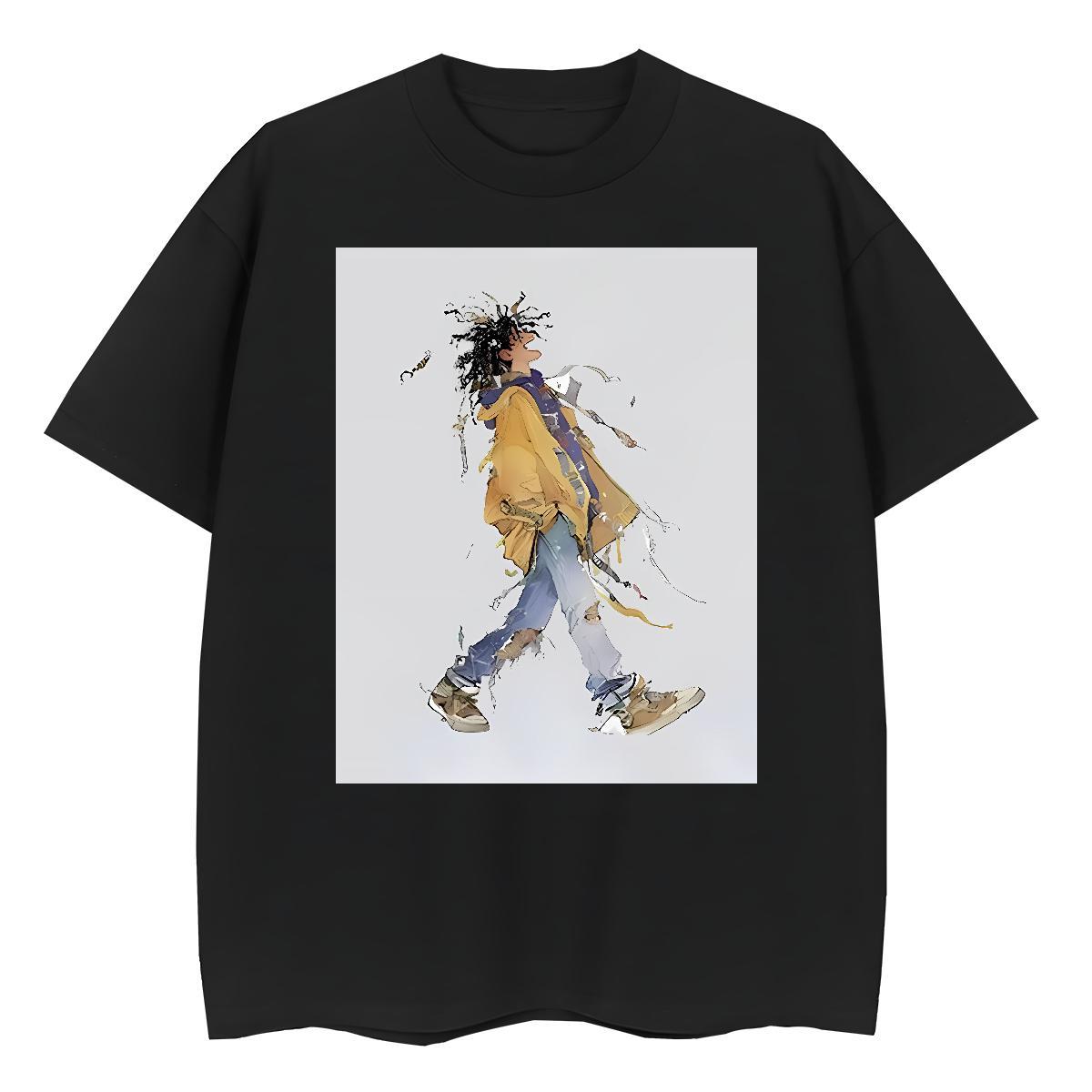 Brand T shirt 230g Pure Cotton Short sleeve Soft Casual Sport character Couples T Shirts Popular Anime Tees Shirts