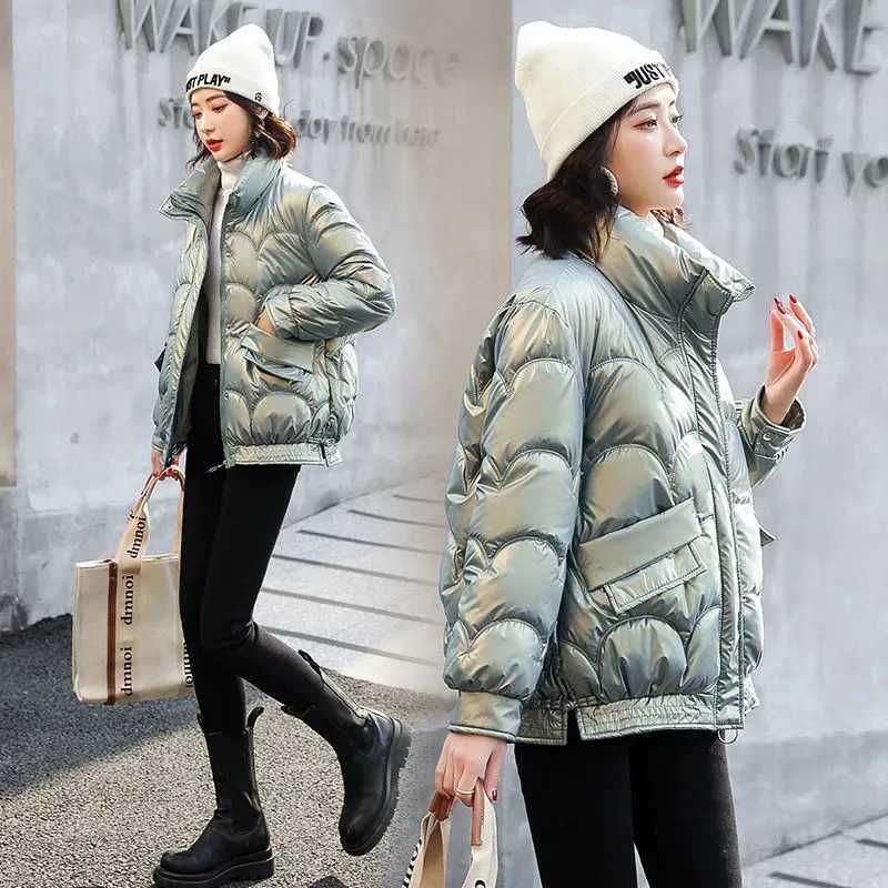 2023 New Winter Coat Women Fashion Parkas Long Sleeve Casual Down Cotton Jackets Warm Parka Snow Wear Coats Outerwear FemaleX241019