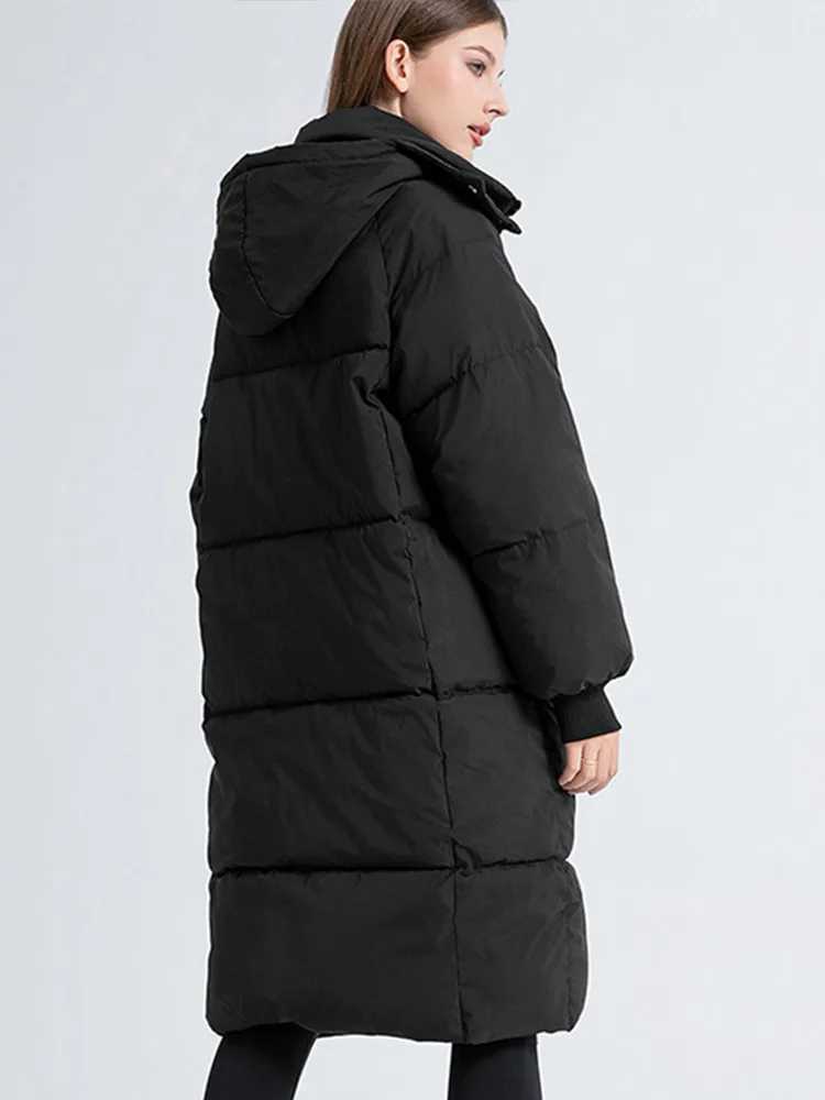 2024 New Zipper Thicken Snow Parkas Women Warm Thickened Long Sleeved Coats With Hood For Woman Winter Waterproof Outwear Tops X241019