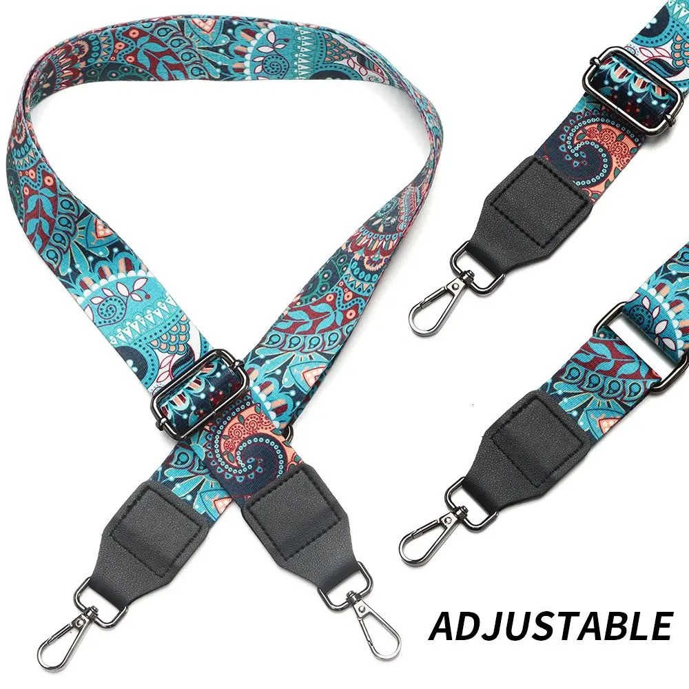 Nylon Bag Strap Woman Colored Straps for Crossbody Messenger Shoulder Accessories Adjustable Embroidered Belts 241017