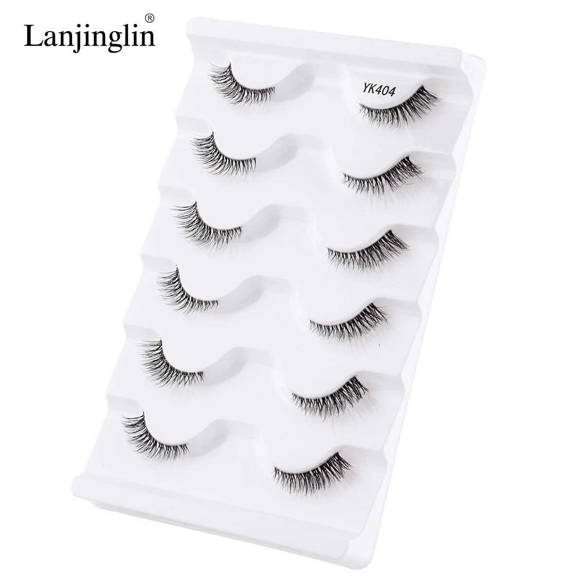 3/5/6/10 Pairs Half Lashes Half Cat Lashes Natural Look Faux Cils Mink Wispy 3d Mink Eyelashes Extension Makeup False EyelashesXJ241019