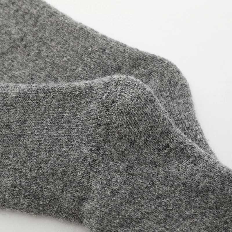 Super Thicken Winter Socks Merino Wool Socks Russia Winter Warm Male Socks Solid Color Warm MeiasXJ241019