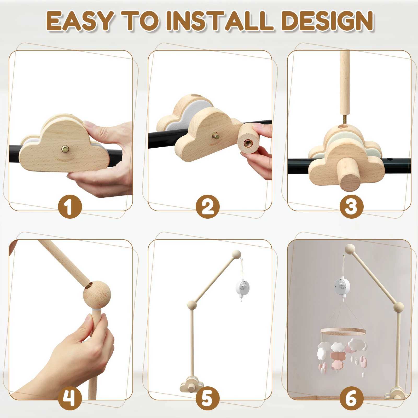 Baby crib bell chime toy mobile stand arm music box stand baby crib stand baby crib stand W240815