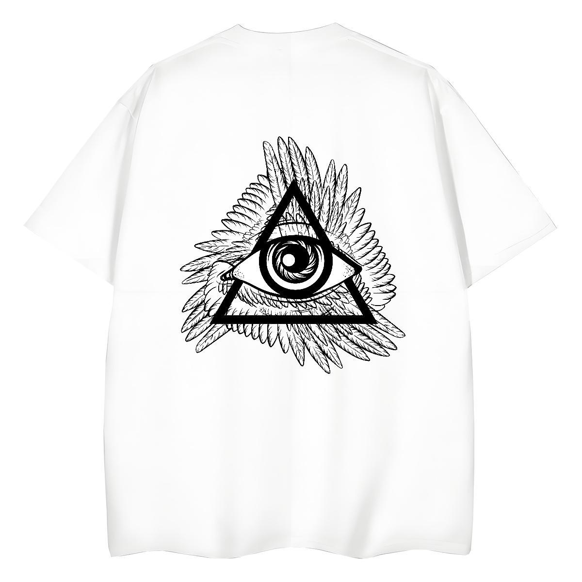 Stylist Woman T Shirts 230g 100% Cotton Short sleeve Soft Street eye of the devil Womens Tshirts Popular Custom Printing Clothes