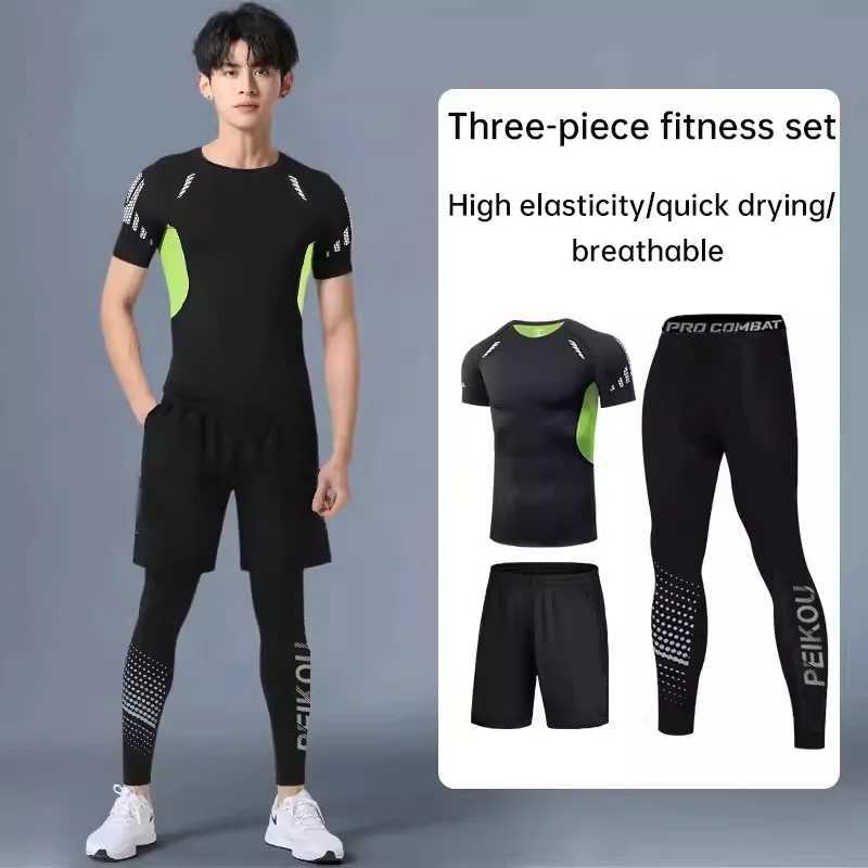 Sports suit mens running equipment 2024 autumn and winter new training morning run outdoor quick drying jacket fitness suit W241018