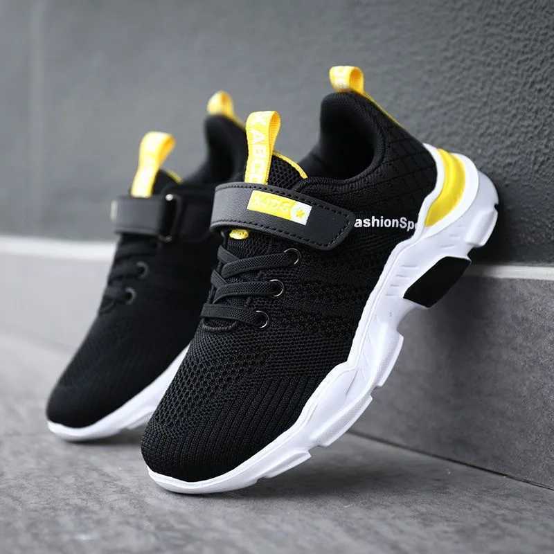 Athletic Outdoor 2024 Childrens Fashion Sports Shoes Spring Mesh Breathable Casual Sports Shoes Suitable for Boys Lightweight Running Shoes Sizes 28 t