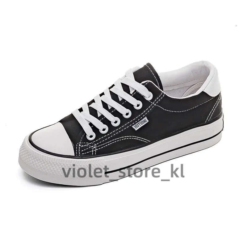Shoes For Women Low-Top Vulcanized Canvas Platform Sneakers Black Flats Tennis Female Classic Student Small Couples Skateboard 412