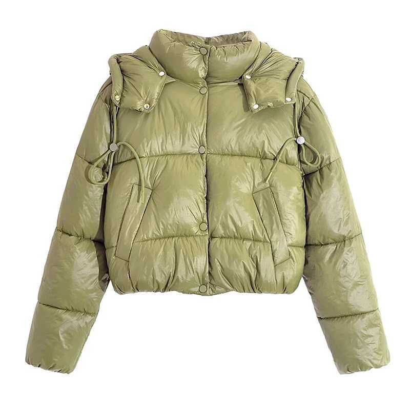 Women's Down Parkas 2024 Winter Hooded Cotton Lined Womens Fluffy Warm Womens Winter Jacket Loose Thick Winter Jacket Womens Y241019MYXU