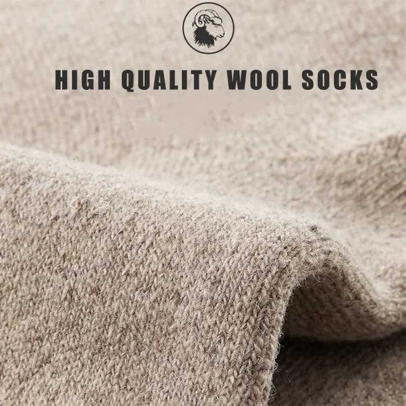 4Pairs/Lot Mens Socks Winter Merino Wool Warm Stockings Thick Snow Socks Comfort Elastic Mens Casual Mid-tube Socks EU38-46XJ241019