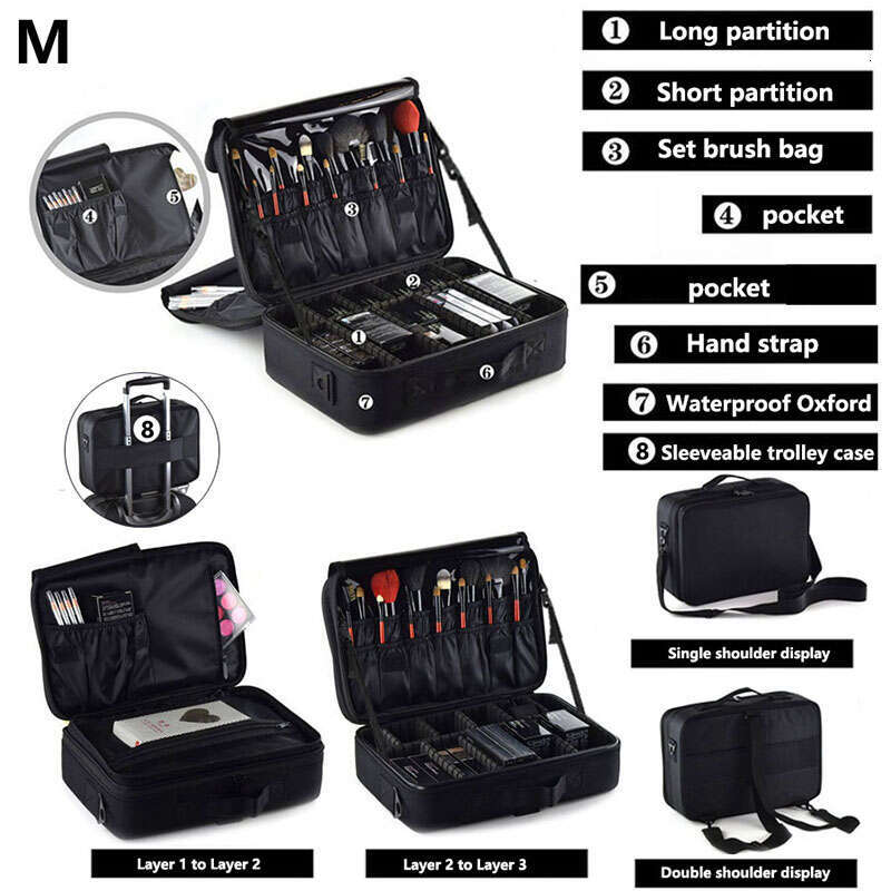 Professional Case Female Travel Big Capacity Beauty Nail Toolbox Cosmetic Organizer Suitcases For Makeup Storage Boxs