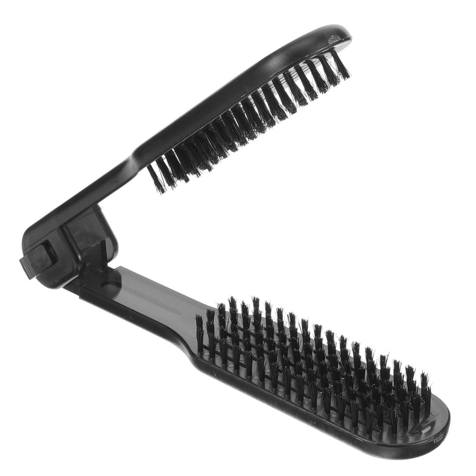 Straight hair brush pocket comb heat-resistant modeling clip mens plastic travel straightener W240807