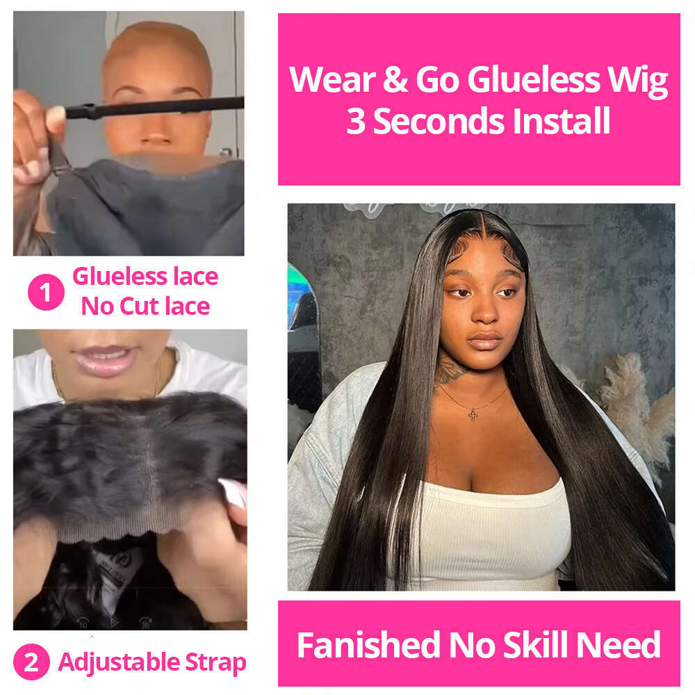 Brazilian Pre Cut Inches Bone Straight x HD Lace Frontal Wig Glueless Closure Ready To Wear Human Hair on Sale