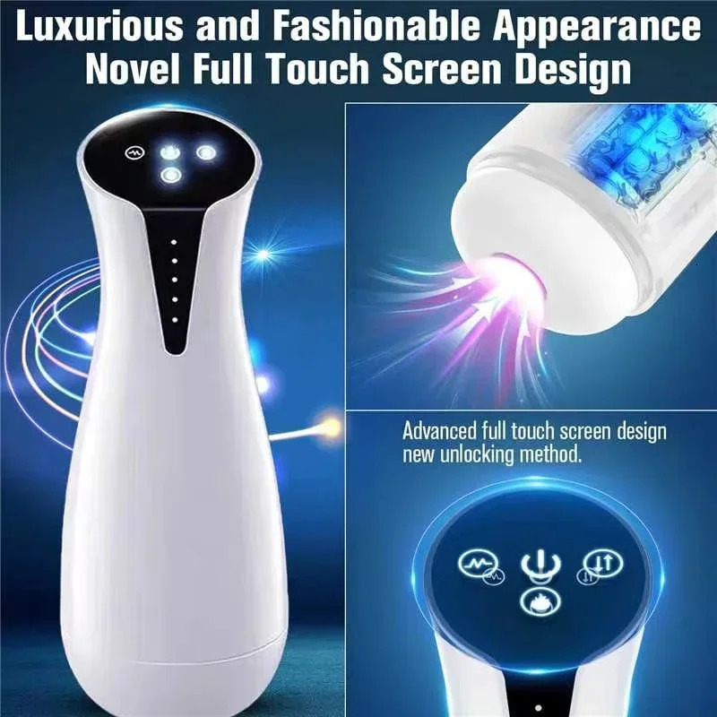 Automatic Sucking Male Masturbator Cup Heated Vibration Masturbation Suction Vagina Machine Blowjob Adult Sex Toys for Men Goods 241010